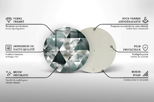 Tocător de bucătărie Triunghiuri și apă