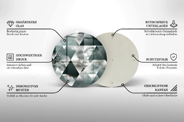 Tocător de bucătărie Triunghiuri și apă