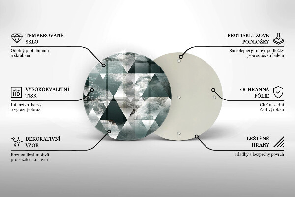 Tocător de bucătărie Triunghiuri și apă