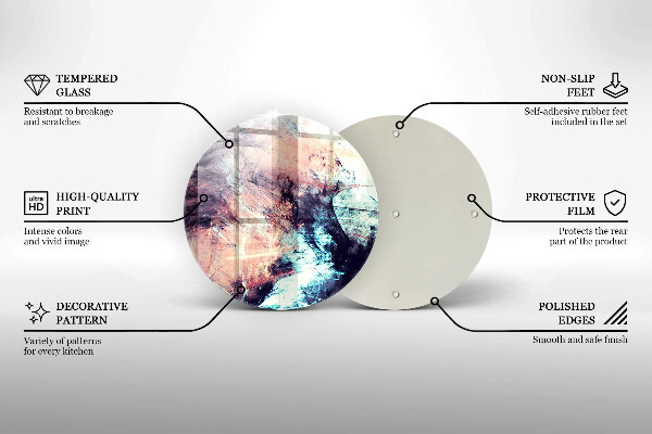 Tocător de bucătărie Abstracție pictată