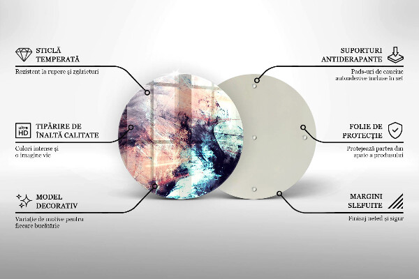 Tocător de bucătărie Abstracție pictată