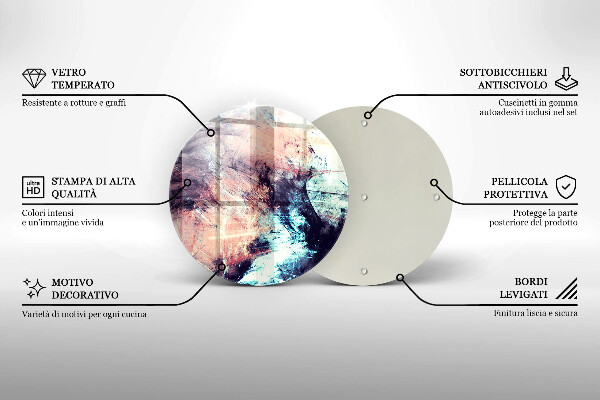 Tocător de bucătărie Abstracție pictată