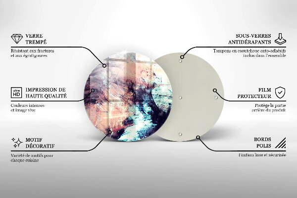 Tocător de bucătărie Abstracție pictată