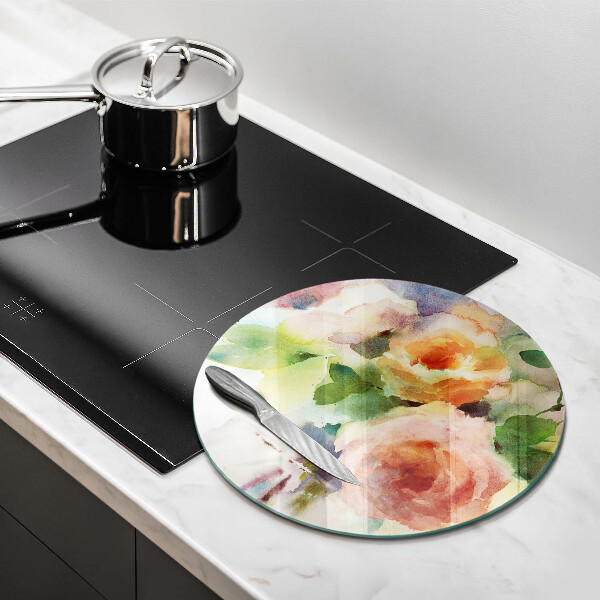 Tocător de bucătărie Flori pictate