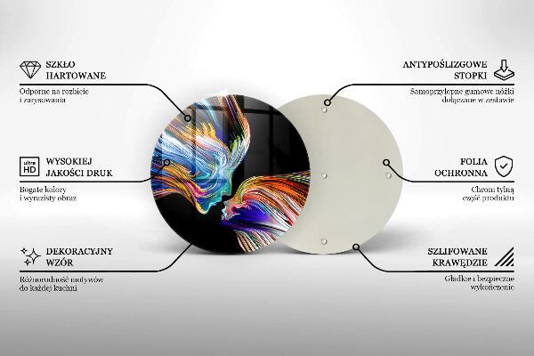 Tocător de bucătărie Sărut abstractie