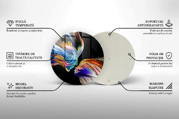 Tocător de bucătărie Sărut abstractie
