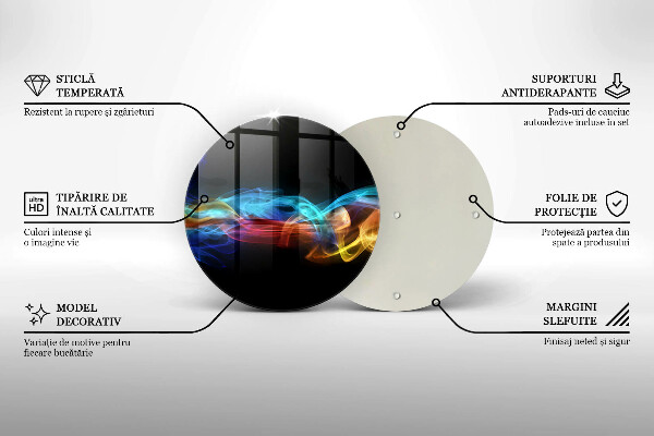 Tocător de bucătărie Fum colorat