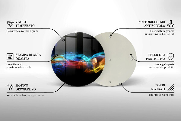 Tocător de bucătărie Fum colorat