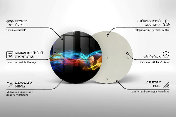 Tocător de bucătărie Fum colorat