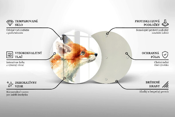 Tocător de bucătărie Vulpe pictată