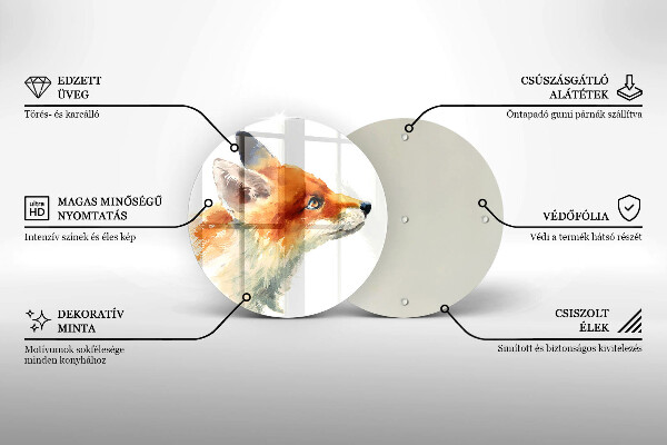 Tocător de bucătărie Vulpe pictată