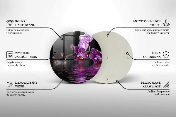 Tocător de bucătărie Apa zen de orhidee