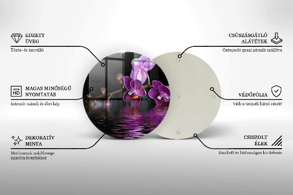 Tocător de bucătărie Apa zen de orhidee