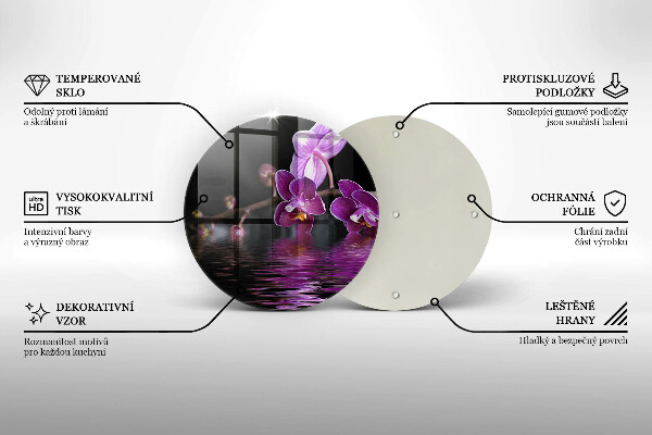 Tocător de bucătărie Apa zen de orhidee