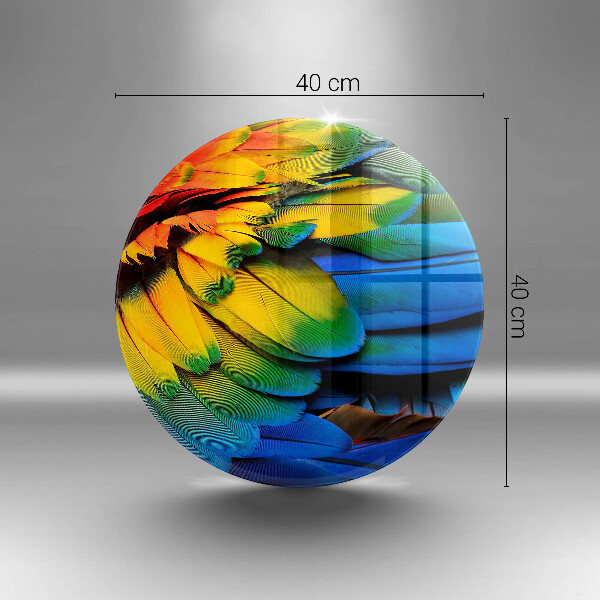 Tocător de bucătărie Pene de papagal colorate