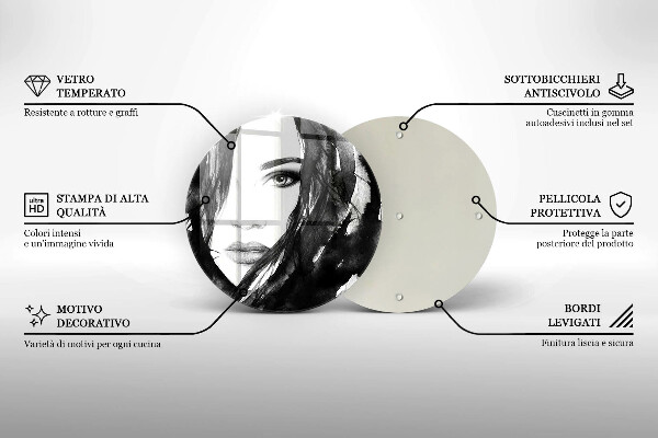 Tocător de bucătărie Chipul de femeie