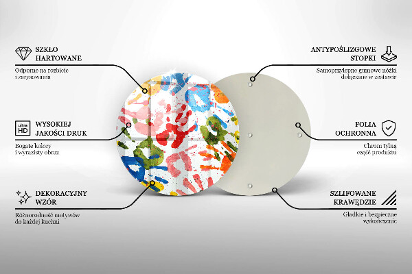 Tocător de bucătărie Urme de mâini ale copiilor