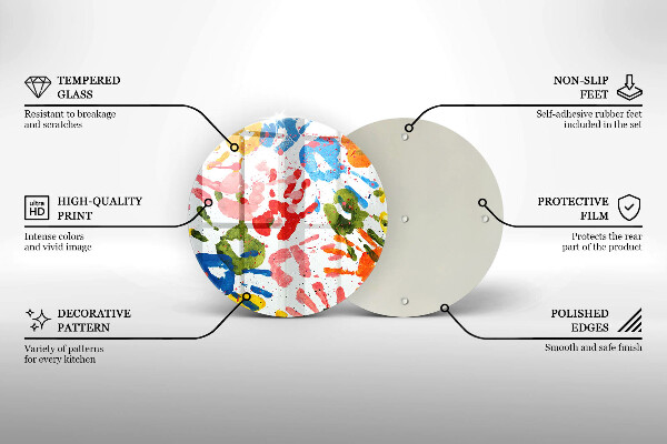 Tocător de bucătărie Urme de mâini ale copiilor