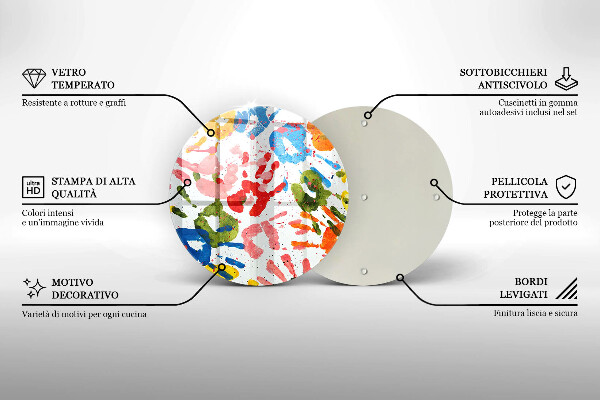 Tocător de bucătărie Urme de mâini ale copiilor