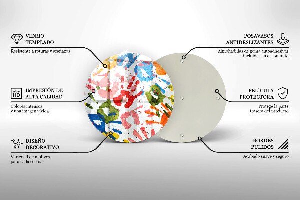 Tocător de bucătărie Urme de mâini ale copiilor