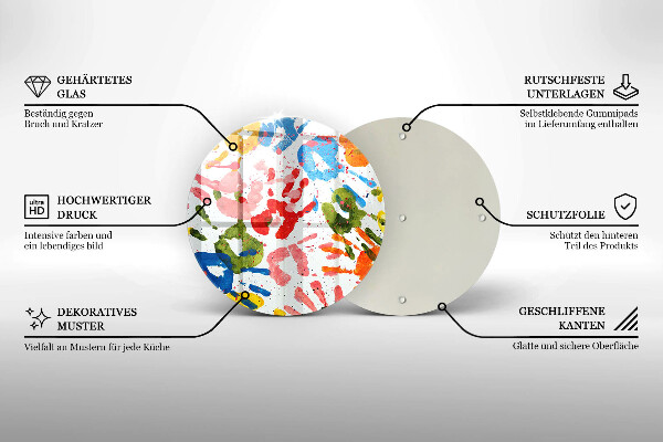 Tocător de bucătărie Urme de mâini ale copiilor