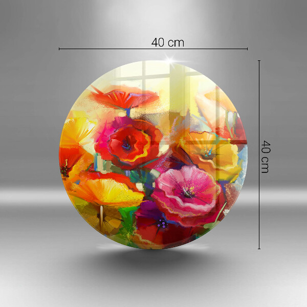Tocător de bucătărie Flori colorate pictate