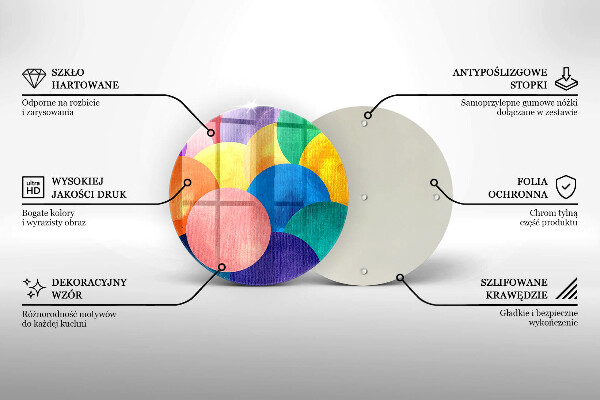 Tocător de bucătărie Cercuri colorate
