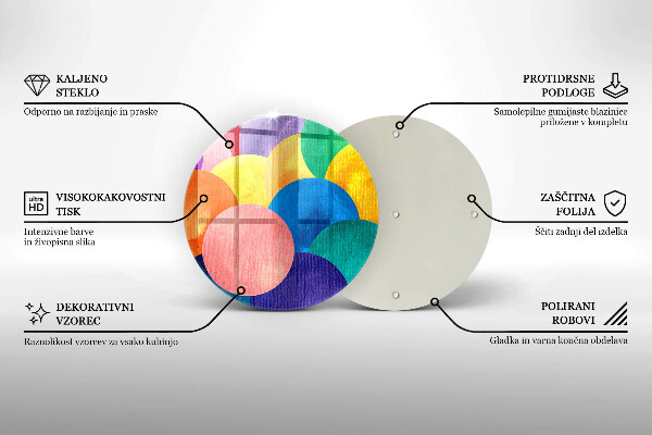 Tocător de bucătărie Cercuri colorate