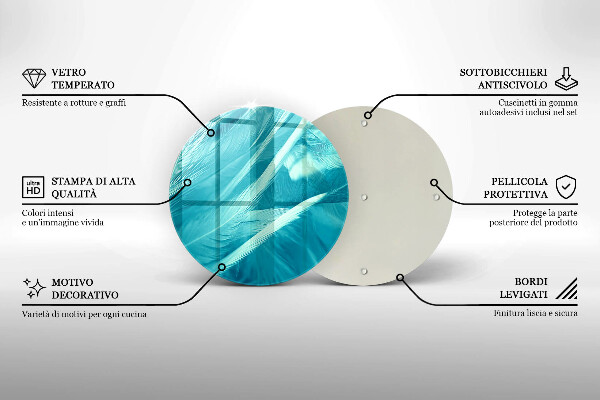 Tocător de bucătărie Pene delicate
