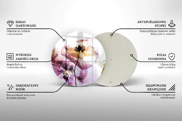 Tocător de bucătărie Flori delicate