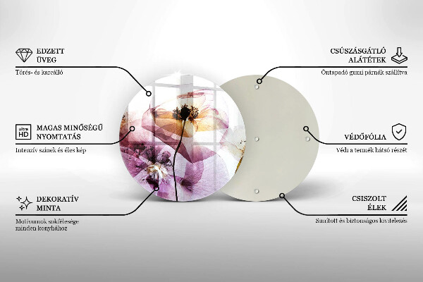 Tocător de bucătărie Flori delicate