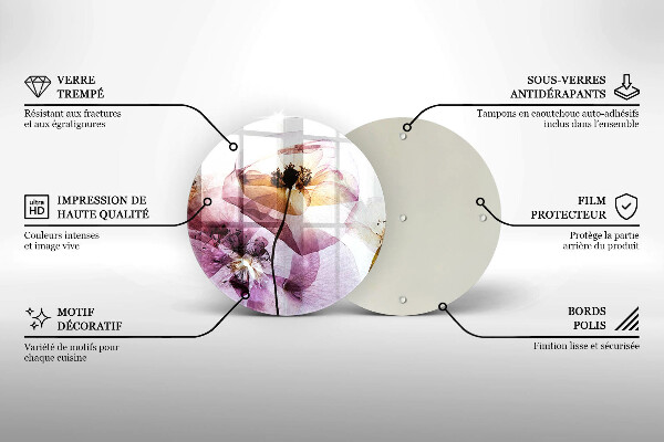 Tocător de bucătărie Flori delicate