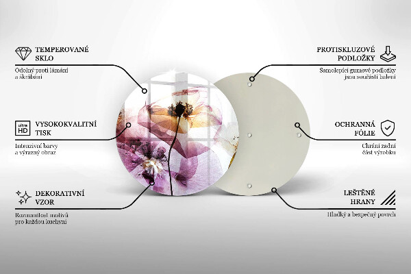 Tocător de bucătărie Flori delicate