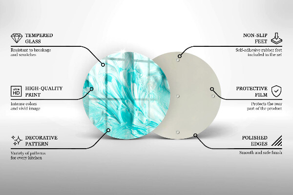 Tocător de bucătărie Vopsele de abstractie