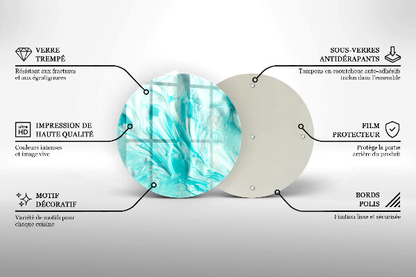 Tocător de bucătărie Vopsele de abstractie