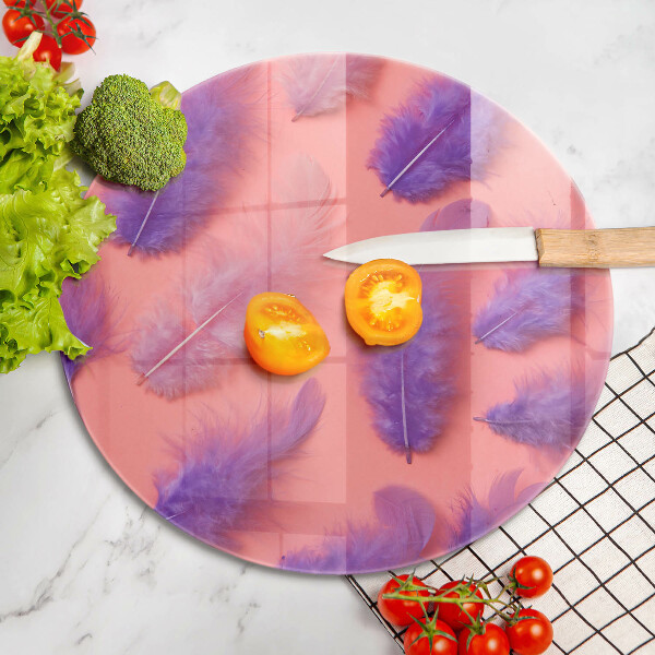 Tocător din sticlă Pene pufoase