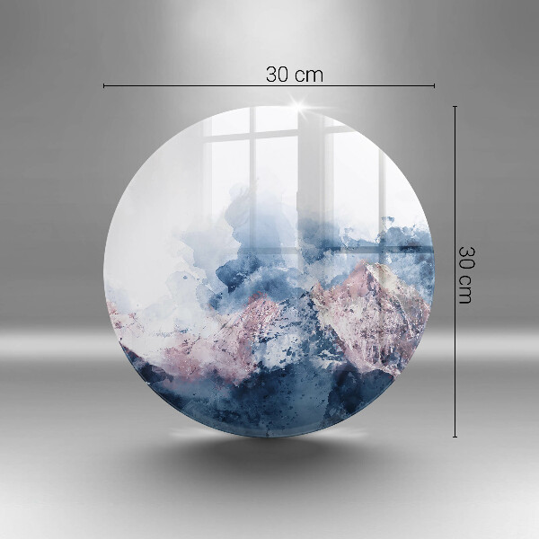 Tocător din sticlă Munți pictați în abstract