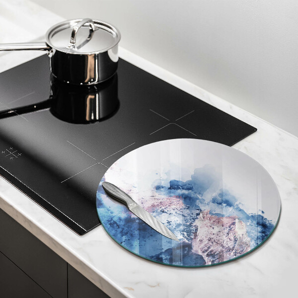 Tocător din sticlă Munți pictați în abstract