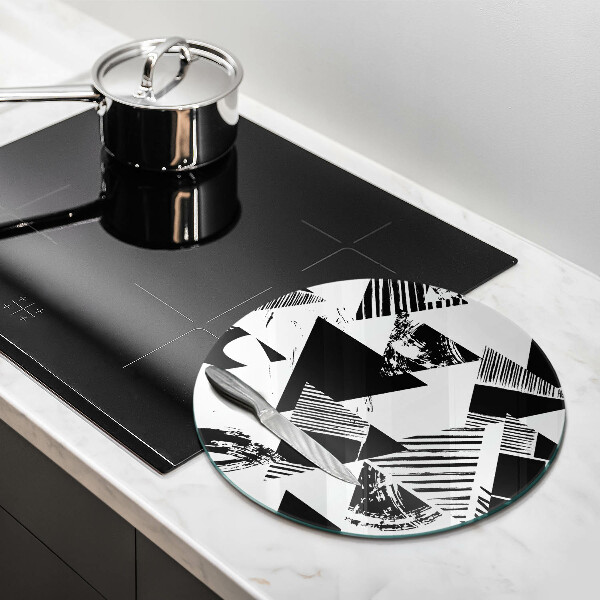 Tocător din sticlă Triunghiuri geometrice