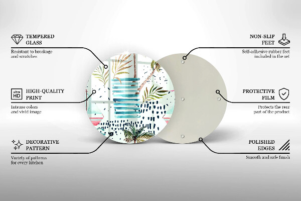 Tocător din sticlă Ilustrații de vacanță