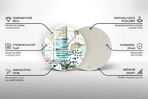 Tocător din sticlă Ilustrații de vacanță