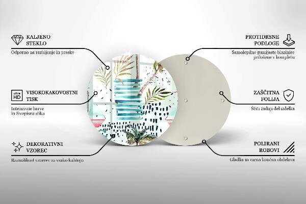 Tocător din sticlă Ilustrații de vacanță