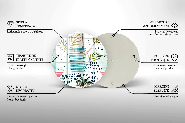Tocător din sticlă Ilustrații de vacanță