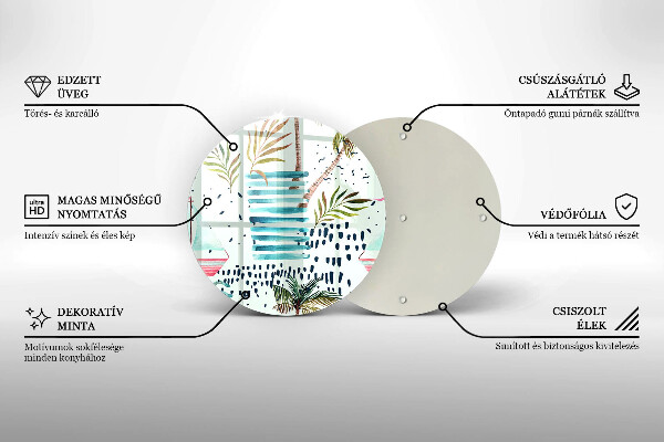 Tocător din sticlă Ilustrații de vacanță