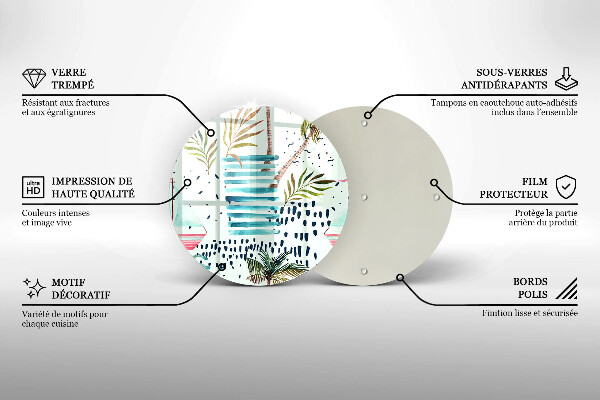 Tocător din sticlă Ilustrații de vacanță