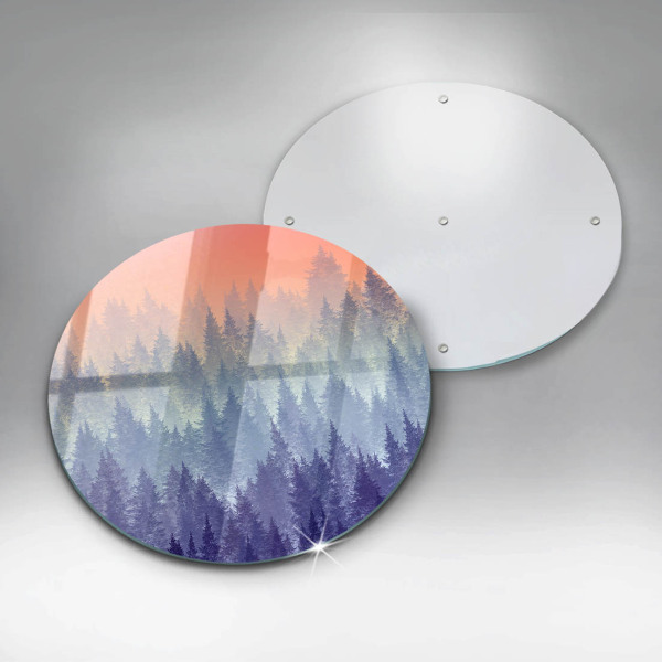 Tocător din sticlă Pădurea la apus