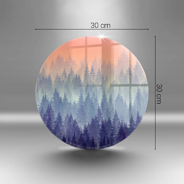 Tocător din sticlă Pădurea la apus
