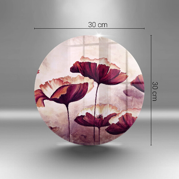 Tocător din sticlă Pictura cu flori