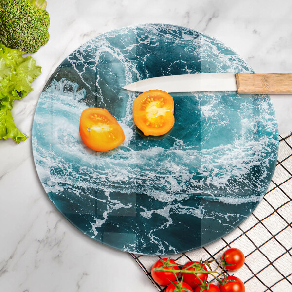 Tocător din sticlă Valuri spumoase de apă