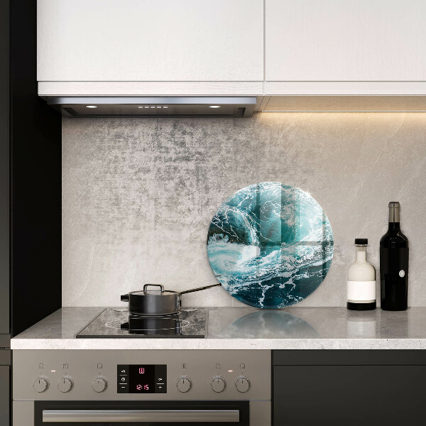 Tocător din sticlă Valuri spumoase de apă